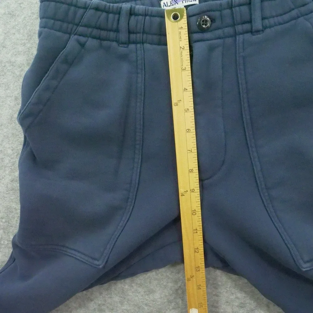 Alex Mill Sweatpants Mens Medium Blue Terry Cloth Jogger Elastic Waist Drawstrin